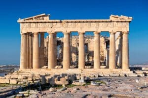 The Parthenon Temple in Acropolis of Athens, Greece.