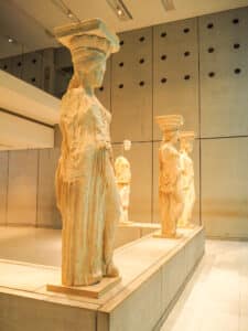 Caryatids in the Acropolis Museum, interior view