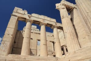 Propylaea entrance, monumental gateway to the Acropolis