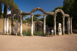 Statues in the Canopus at Hadrian's Villa, Tivoli