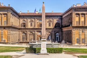 The historic Boboli Gardens and Pitti Palace in Florence Italy