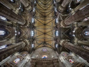 Ceiling of Milan Cathedral in Italy