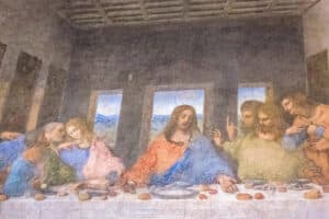 Detail view, Leonardo da Vinci's Last Supper