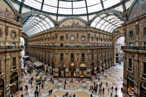 Galleria Vittorio Emanuele II seen from above