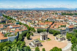 Aerial view from the Branca Tower