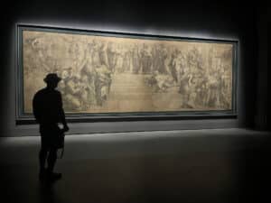The School of Athens by Raffaello Sanzio. Pinacoteca Ambrosiana, Milan, Italy