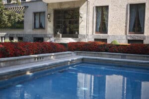 View of Villa Necchi Campiglio in Milan