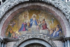 Detail above Doorway St Mark s Basilica, Venice, Italy