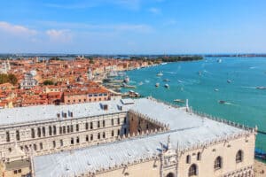 Doge`s Palace and the coast of Venice