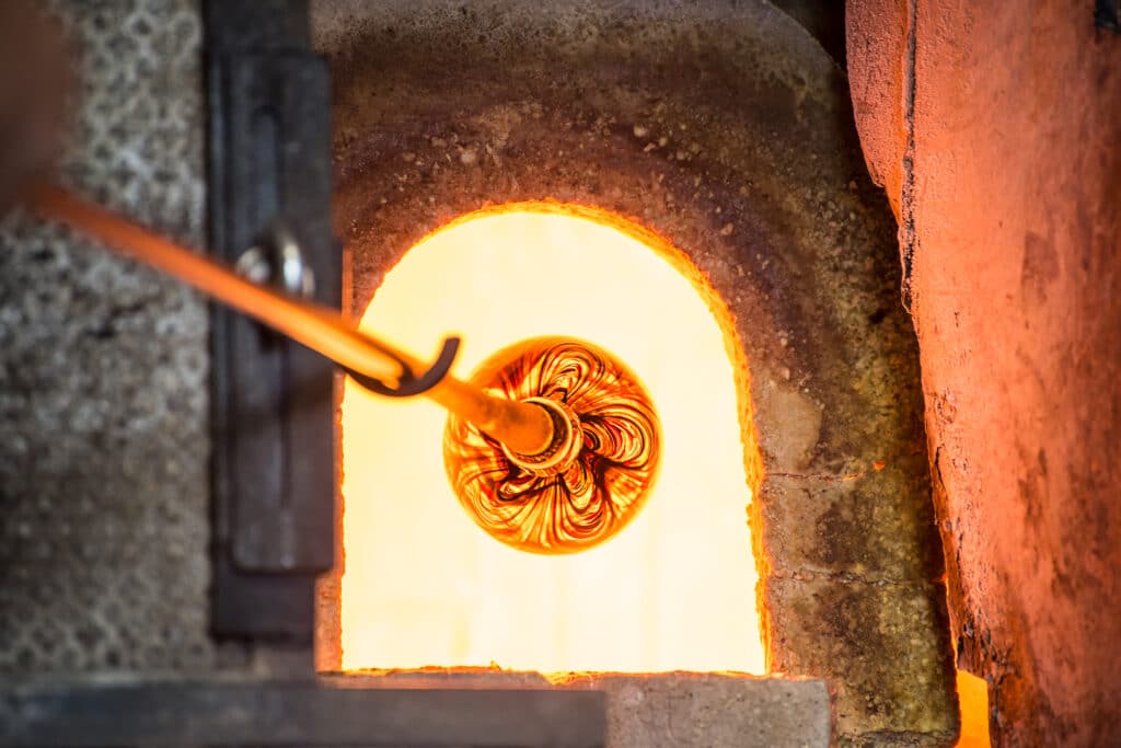 Murano glass-blowing factory
