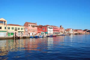 The main canal of Murano with its colours