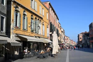 Via Garibaldi with bars and restaurants