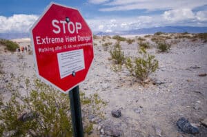 A sign in Death Valley National Park