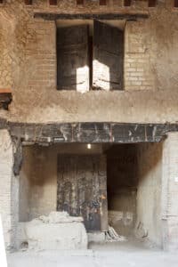 Carbonized wood preserved by Vesuvius’ searing heat.