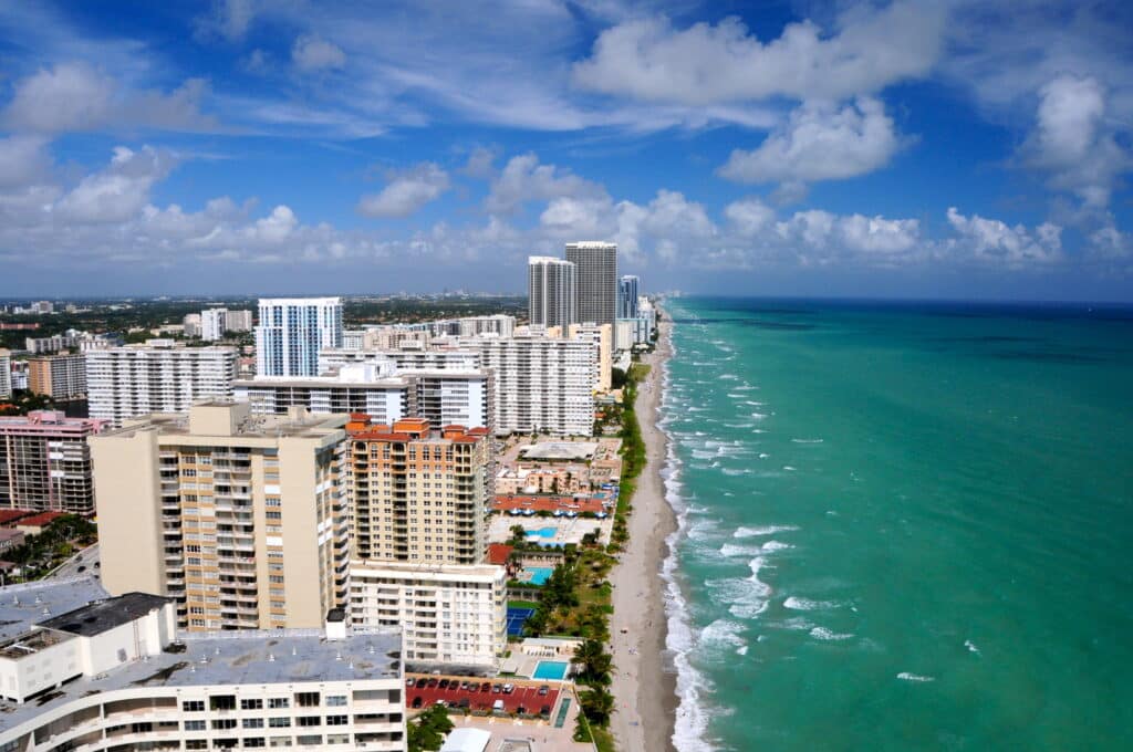 Florida. Miami area from the air
