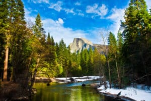 Half Dome Rock , the Landmark of Yosemite National Park,California,United States