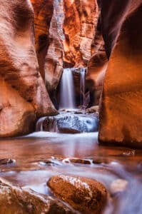 Kanarra creek slot canyon in Zion national park, Utah.