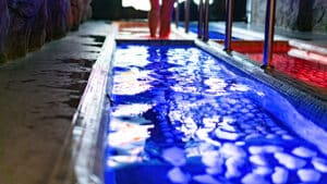 Kneipp therapy pools, alternating hot and cold