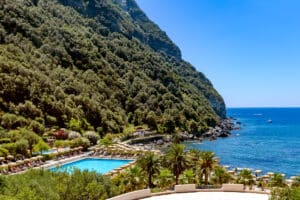 Poseidon Gardens terraces above the Bay of Citara
